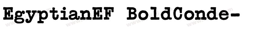 EgyptianEF BoldConde字体转换
